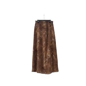Brown Maxi Slip in Skirt Large